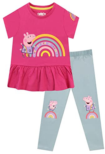 Peppa Pig Girls T-Shirt and Leggings Set Multicoloured 3-4 Years