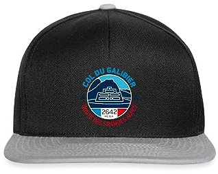 Spreadshirt Col Du Galibier Route des Grandes Alpes Alpenpass Frankreich Snapback Cap, One Size, Schwarz/Grau