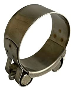 Boltza® 1 tuyau d'échappement en acier inoxydable à boulon unique 29-31 mm Supra Clip en caoutchouc de silicone