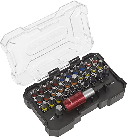 Sealey, Colour Coded Screwdriver Bit Set, 32pc - AK2110