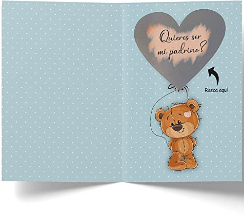 Cheerset Du willst mein Pate sein, Rubbelkarte, Geschenke für Paten mit Umschlag (Trauzeuge)