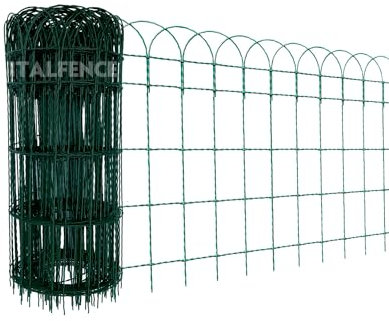 Italfence - Rete metallica ornamentale per aiuole verde (Tutte le altezze) [H 65cm, 10m]