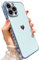 LSOUGUK Compatible with iPhone 14 Case,Love Heart Pattern Electroplated Design Soft TPU Shockproof Protective Phone Case Full Camera Lens Protection Cover for iPhone 14-Blue