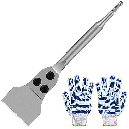 Ultra-thin flintronic Spachtelmeißel SDS-Plus, 250 x 75 mm Bodenschaber, Fliesenkleber Entferner für Abziehen von Fußbodenkleber,