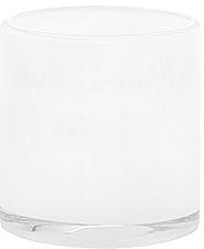 blomus Windlicht -SAGA- | Kerzenhalter aus Glas | Farbe White | Größe S | Ø8 x 8,5H cm | für Innen- und Außendekoration