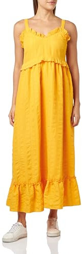 NALLY Vestido Largo, Naranja, S para Mujer