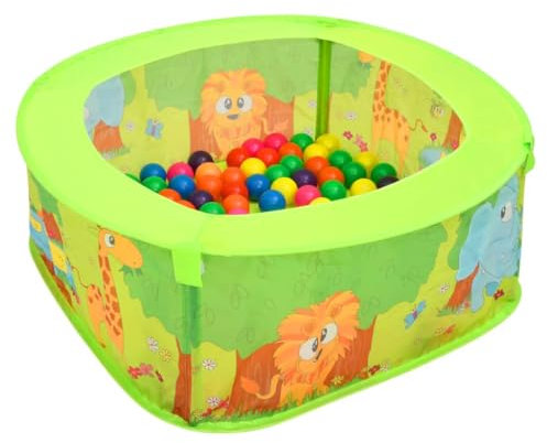 vidaXL Bällebad mit 50 Bällen Baby Spielhaus Bällchenbad Bällepool Kinder Spielzeug Ballpool Bällchenpool Kugelbad 75x75x32cm Mehrfarbig