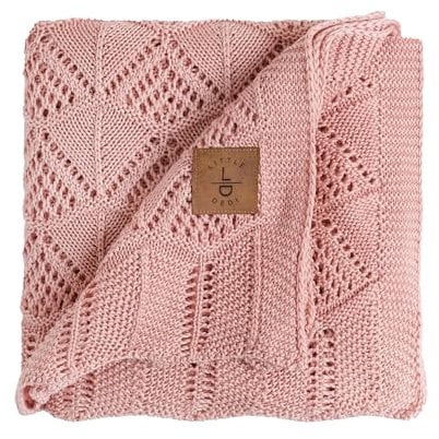 Little Dedi Babydecke aus 100% Tencel™ Seidig Weich, 80 x 100 cm, Rosa - Oeko-TEX® 100 Klasse 1, hypoallergen, thermoregulierend, atmungsaktiv - Luxuriöse Strickdecke für Neugeborene und Kleinkinder