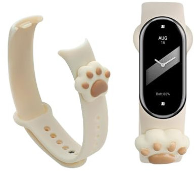 kwmobile Cinturino Ricambio Orologio Bambino Compatibile con Xiaomi Mi Band 8 Smartwatch - Cinturini Orologi Bambini - gatto