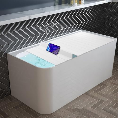 Badewannenabdeckung 170x70cm, Faltbare Staubdichte Badewannenabdeckungen Dämmplatte Badewannen Abdeckung PVC Badewannenbretter Aufbewahrungsständer für Hause Badezimmer Hotelbad SPA Erfahrung Weiß