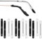 COMNICO Silicone Glasses Ear Cushion, 12 Pcs Soft Anti Slip Eye Glasses Ear Grip Eyeglass Pads Temple Tips Sleeve Retainer for Eyeglasses Sunglasses Reading Glasses