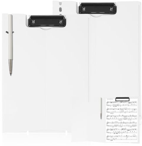 2 Stücke Klemmbrett Kunststoff-Klemmbrett A4 – Klemmbrettmappe, Unterstützt Horizontale und Vertikale Platzierung, Ideal für Büro und Lernen