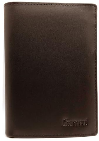 Charmoni - Grand Portefeuille - Portefeuille Homme - Protection Anti RFID - 4 Volets - 7 Carte Bleu, permis Conduire, Carte Grise, Papier, Monnaie - Cuir Vachette (Cuir Vache, Marron)