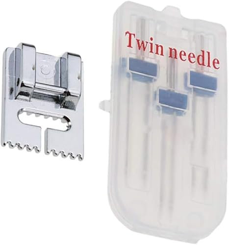 SquarezhenBo Twin Stretch Machine Needle Double Twin Needles Pins für Brother Singer Most Domestic Sewing Machines 2 Count Nähmaschinenadel