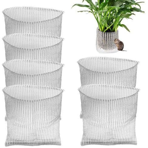 TopHomer 6 Stück Wurzelschutz, Edelstahl Wühlmauskorb für Pflanzen, 30x15cm Wühlmausschutz WüHlmausgitter Gegen Wühlmäuse für Beeren, Gemüse, Obstbäume