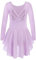 Arshiner Ballett Kleider Kinder Mädchen Ballettkleidung Tanzkleider Lila Baumwolle Tanzbekleidung Ballett Trikot mit Rock Tutu 130/3-4 Jahre
