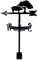 ANSAIR Girouette en métal Girouette Sanglier Girouette en Acier Inoxydable Indicateur de Direction du Vent for Toit en Fer extérieur Jardin décoration de Cour extérieure