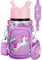 Miss Adola Water Carrier - Cartoon Bottle Bags Holder for Kids Boys Girls, Neoprene Insulated Sleeve for 10/12/14/16/18Oz Stainless Steel Glass Bottles With Strap, Unicorn
