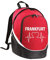 multifanshop Rucksack - Frankfurt - Herzschlag - Druck weiß - Tasche Größe one size rot/schwarz