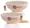 ABIOTO Bread Proofing Baskets for Sourdough Bread Baking - Set of 2 7 Round Banneton Baskets with Liners, Made of Finest Indonesian Rattan - Bake Perfect Artisan Bread Loaves at Home Like a Pro