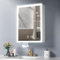 Bathroom Mirror Cabinets with LED Lights: Demister Mirror Cabinet Wall Mounted - Bathroom Cabinets with Anti Fog Touch Sensor, 3 Color Dimmable, Concealed Storage, Adjustable Shelves, Easy Install