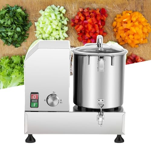 HCAUYNN Picadora De Carne Y Verduras De Escritorio, Picadora De Alimentos EléCtrica De Velocidad Ajustable, MáQuina Picadora De Alimentos AutomáTica Comercial,6L-110V