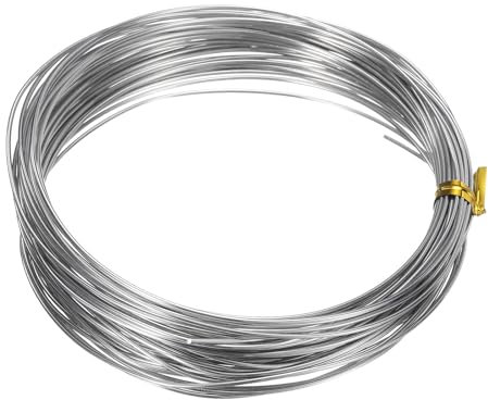 QUARKZMAN Alambre de acero inoxidable de calibre 18, 1,0 mm, 10 m/33 pies, alambre suave para escultor, resistente al tarnish, alambre de joyería para hacer joyas, cuentas, manualidades, color