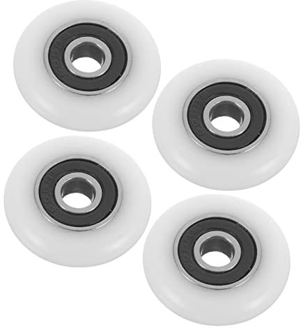 NUOBESTY 4stücke Duschtürrollen Für Glasschiebetüren Badewannen Duschkabinen Ersatz Für Gleitschienen Riemenscheiben Tragfähig Leise Stabil Installieren