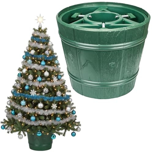botle Weihnachtsbaumständer Christbaumständer Wassertank Blumentopf Kunststoff Grün alle Baumarten Naturbaum Kunstbaum 15 Liter