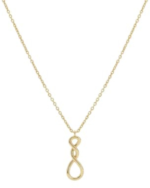 Suzan Gold® 925 Sterling Silber Halskette Damen Unendlich Anhänger elegant filigran wasserfest nickelfrei Geschenk Infinity Necklace hochwertig