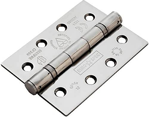 102 X 76 X 3MM Ball Bearing Hinge Grade 13 C/W Screws (Pair)