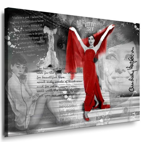 Bilder Kunstdrucke/Boikal/Bild mit Keilrahmen Audrey Hepburn 100x70 cm xxl.91