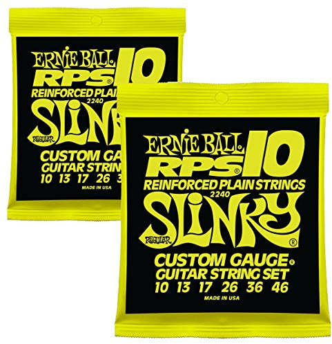 Ernie Ball 2240 RPS Regular Slinky Electric Guitar Strings 10-46 2 Pack