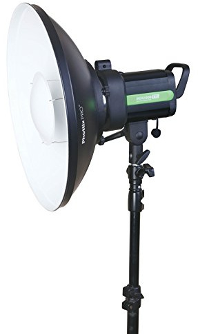 Phottix Pro Beauty Dish MK II - Modificador de luz de 42 cm con adaptador Bowens, color blanco