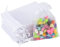 G2PLUS 100 Piezas Bolsas de Organza Blanco Bolsas de Organza Lavanda 10x15CM Bolsas de Organza de Regalo para Boda Favores y Joyas Dulce