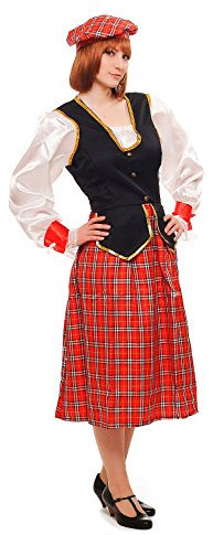 DRESS ME UP Kostüm Damen Damenkostüm Schotte Schottin Scotswoman Schottland Scot K46 Gr. 36 / S