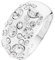 Mianova Damen Designer Ring mit 34 farbigen Kristallen Damenring Breit Silber Clear Größe 52 (16.6)