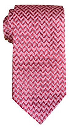 Remo Sartori – Seidenkrawatte, Hahnentrittmuster, Made in Italy, Herren (Rosa)