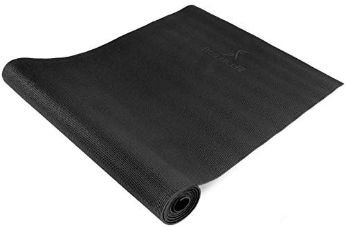 ProsourceFit Unisex-Erwachsene Yoga Mat 0.125-in ProSource Classic Yogamatte, 0,3 cm dick, extra lang, 183 cm mit rutschfestem Griff, Schwarz