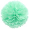 JZK 10 x Pompoms Pompons, 25cm Durchmesser, Seidenpapier blume Dekoration für Wohnzimmer Hochzeit Geburtstag Babyparty Kinder Party Weihnachten Silvester, Seladongrün