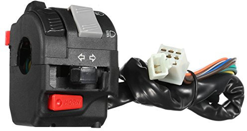 MOMOALA Alamor Interruttore di Avviamento del Faro del Motorino del Motociclo 12V Segnale di Svolta per Il Lato Sinistro del Manubrio da 7/8 Pollici 22Mm
