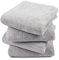 KinHwa 4er Pack Microfaser Handtücher, Stark Wasserabsorbierendes Mikrofaser Handtuch, Mikrofaser Badetuch, Super Weich Duschtücher, Schnelltrocknend & Saugstark, 40cm x 76cm, Hellgrau