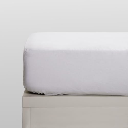 10XDIEZ Sábanas bajeras Franela Blanca (Blanco - Cama 90 cm)