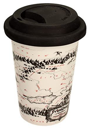 EL SEÑOR DE LOS ANILLOS SD TOYS - Vaso Reutilizable, Vaso Café en Cerámica, 370 ml