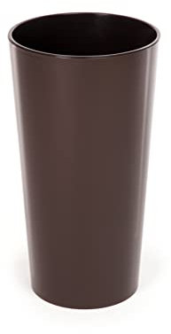 HappyFlower | Blumentopf | Pflanzkübel | Glatte Oberfläche | aus Kunststoff | inkl. Einsatz | (ø 29,5 cm/Höhe 57 cm, Braun)