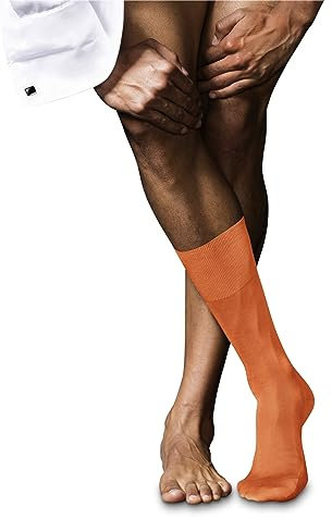 FALKE No. 9 M So cotone filo di Scozia tinta unita 1 paio, Calzini Uomo, Rosso Fire 8150, 41-42