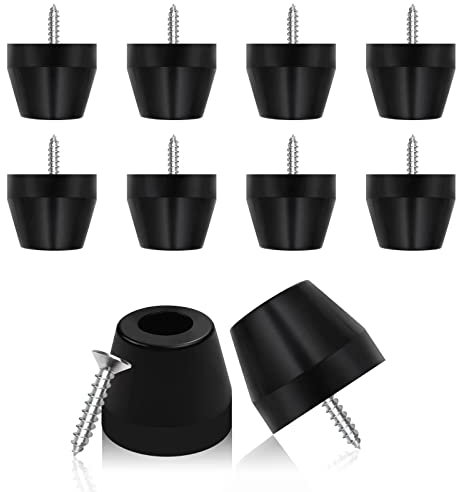 8 patas de goma para patas de sillas, con rosca, deslizadores de muebles para muebles pesados, topes de goma, almohadillas para muebles, elevadores de muebles, 25 mm, con tornillos M6 (8)