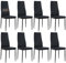 buybyroom Esszimmerstühle 8er Set Metall Küchenstuhl, Esstisch Stuhl Bequemer Polsterstuhl SitzfläChe,Schwarz