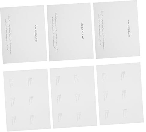 minkissy 6pcs Nail Color Display Cards for Salon Home Use Lightweight Nail Art Display Board for Manicure Showcasing Professional Design Filming