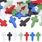 Beadthoven Glas-Kreuz-Anhänger in 7 Farben, bunte Kruzifix-Form, Charms für Ohrringe, DIY-Schmuckherstellung, Loch: 1,2 mm, 28 Stück